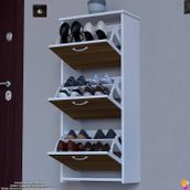 Modilayn West Asma Kapı Önü 52X116x26 Cm’lik 3 Düşer Kapak 6 Göz Bölmeli Ayakkabılık