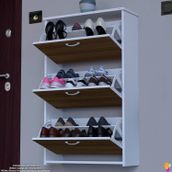 Modilayn West Asma Kapı Önü 72X116x26 Cm’lik 3 Düşer Kapak 6 Göz Bölmeli Ayakkabılık