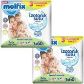 Molfix 6x60 Adet İzotonik Sulu Ferah Temizlik Islak Havlu Mendil