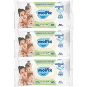 Molfix Ferah Temizlik İzotonik Sulu 3x60 180 Yaprak Islak Mendil