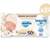 Molfix İzotonik Sulu Yenidoğan 50 Yaprak 24'lü Paket 1200 Adet Islak Mendil