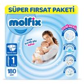 Molfix No:1 Yenidoğan 180 Adet Bebek Bezi
