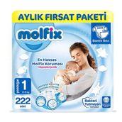 Molfix No:1 Yenidoğan 222 Adet Bebek Bezi