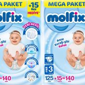 Molfix No:3 Midi 280 Adet Bebek Bezi