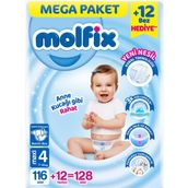 Molfix No:4 Maxi 128 Adet Bebek Bezi