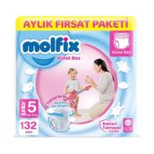 Molfix No:5 Junior 132 Adet Külot Bebek Bezi