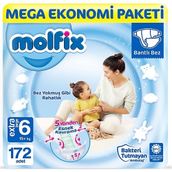 Molfix No:6 XLarge 172 Adet Bebek Bezi