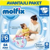Molfix No:6 XLarge 64 Adet Bebek Bezi