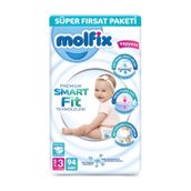 Molfix Premium Smart Fit No:3 Midi 94 Adet Bebek Bezi