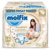 Molfix Pure&Soft No:4 Maxi 56 Adet Bebek Bezi