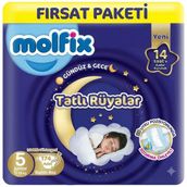 Molfix Tatlı Rüyalar No:5 Junior 174 Adet Bebek Bezi