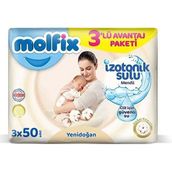 Molfix Yenidoğan 3x50 150 Yaprak Islak Mendil