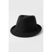 Mollycrush Erkek Siyah Fedora Şapka | Klasik Takım Elbise Ve Günlük Stil Fötr Şapka