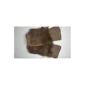 mollycrush Peluş Kürklü Parmak Açık Eldiven, Tek Ebat, Peluş Kürklü Parmak Açık Eldiven, Kahve, kadın