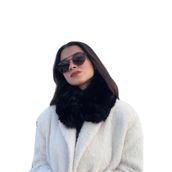 mollycrush Premium Suni Kürk Boyunluk, Standart, TYC2DE454E31AAE602, Siyah, kadın