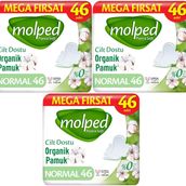 Molped Pure Soft Normal Süper 3x46 Adet Hijyenik Ped