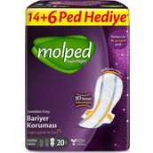 Molped Süper Gece 20x2 40 Adet Supernight Dev Ekonomik Ped
