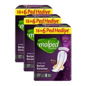 Molped Supernight Süper Gece 22x3 Adet Hijyenik Ped