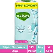 Molped Uzun 18x4 72 Adet Süper Ekonomik Ped