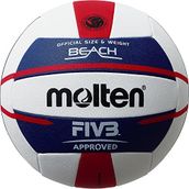 Molten Europe Ball-V5B5000-DE plaj voleybol topu, beyaz/mavi/kırmızı, 5