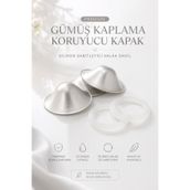 MommieCare Gümüş Kaplama Göğüs Ucu Koruyucu Kapak