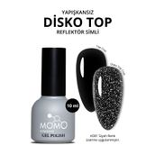 Momo Professional Disko Efekt Top Coat 10 ml Kalıcı Oje