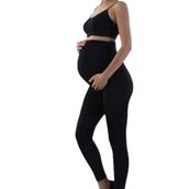 Momslab 4073 Siyah Pamuklu Hamile Taytı