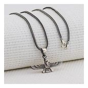 Mona Roza Ahura Mazda Kalın Zincirli 925 Ayar Gümüş Kolye