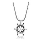 Mona Roza Gemi Dümeni Simgeli Erkek Kolye