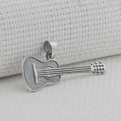 Mona Roza Gitar Tasarımlı 925 Ayar Gümüş Kolye Ucu