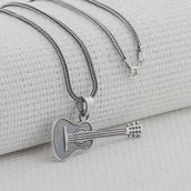 Mona Roza Gitar Tasarımlı 925 Ayar Gümüş Kolye