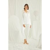 Monamise 18201 Ekru Kadın Pijama Takımı