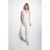 Monamise 18233 Ekru Dantelli Kadın Pijama Takımı