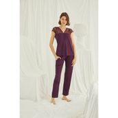 Monamise 18420 Bordo Kadın Pijama Takım