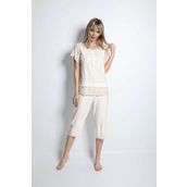 Monamise 19154B Beyaz Kadın Pijama Takımı