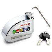 Monero Düz Anahtarlı Motosiklet Disk Kilidi Krom 110 Db Alarm