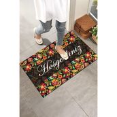 Monnhein Çiçek Bahçesi Hoşgeldiniz Kapı Önü Paspası - Renkli - 40 x 60 cm