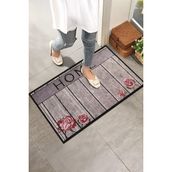 Monnhein Gül Motifli Home Kapı Önü Paspası - Renkli - 40 x 60 cm