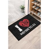 Monnhein I Love Motosiklet Kapı Önü Paspası - Renkli - 45 x 65 cm