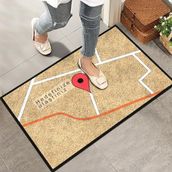 Monnhein Kapı Önü Paspası - Modern ve Şık Kapı Paspası | Ev, Ofis ve Dış Mekân Kullanımı İçin (Ev Lokasyonu) 40x60