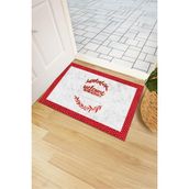 Monnhein Kırmızı Karşılama Kapı Önü Paspası - Renkli - 45 x 65 cm