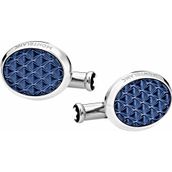Montblanc Meisterstück Oval Çelik Lake Kol Düğmesi 126132