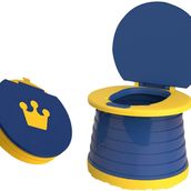 MooieBaby's Katlanabilir Çocuk Tuvaleti, Çok Fonksiyonlu Alıştırma Tuvaleti, Carry Potty, Taşınabilir Lazımlık (Mavi)