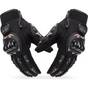 MOONRIDER Motosiklet Eldiveni Dokunmatik uyumlu Uzun Siyah Motor Eldiveni Kemik ve Avuç içi Korumalı Unisex Motorcu Eldiveni Nx-1