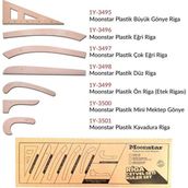 Moonstar Taba Plastik Riga Cetvel Takım (7 Parça Kutulu)