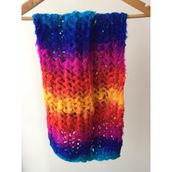 Mora Knit Hafif Çok Renkli El Örgüsü Atkı | El Örgüsü, Hafif Tasarım, Çok Renkli, Unisex Kullanım