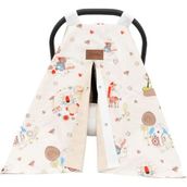 mordesign Bebek Puset Örtüsü, Pamuklu Kumaş, Askı Stil, Animal Serisi - 0 - 13 kg - Krem Rengi
