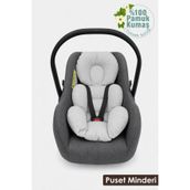 mordesign Bel Destekli Ortopedik Bebek Puset Minderi, Plain Serisi, Gri
