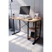 Morpanya Sindy Metal Çalışma Masası 2 Raflı Laptop Bilgisayar Masası Ofis Ders Masası Yemek Masası