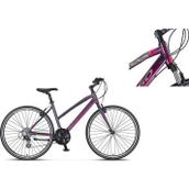 Mosso Legarda-2321-LDM-V 410H 28 Jant 21 Vites Mürdüm Pembe Kadın Şehir Bisikleti